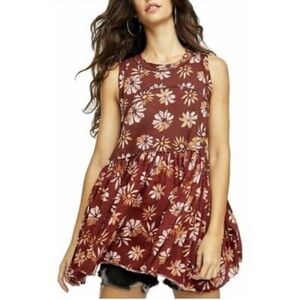 Free People Madison Tank Tunic/Dress in multi combo, size S, NWT
